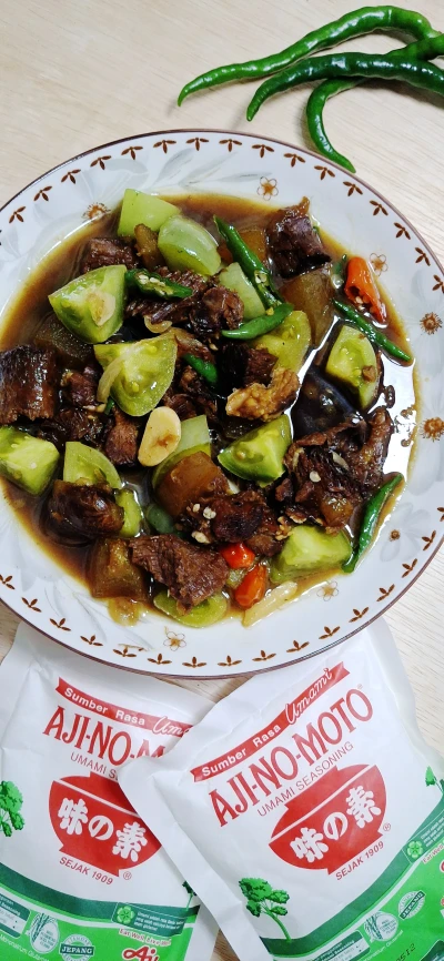 Tumis Kepala Sapi Cabai Hijau ala Ajinomoto