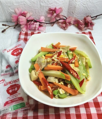 tumis labu wortel tahu cambah