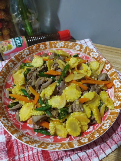 Tumis putren jantung ayam