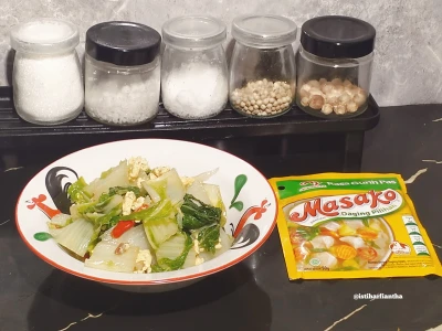 Tumis Sawi Putih Telur