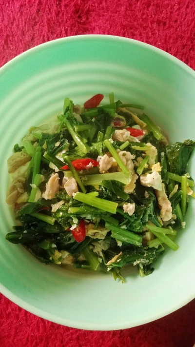 Tumis sawi telur