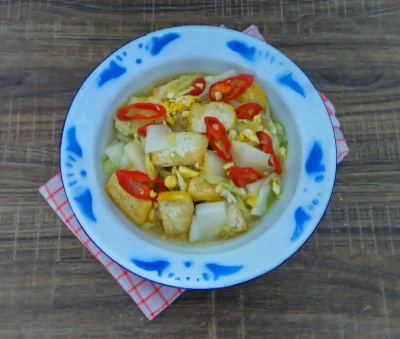 Tumis Sawi Telur dan Tahu