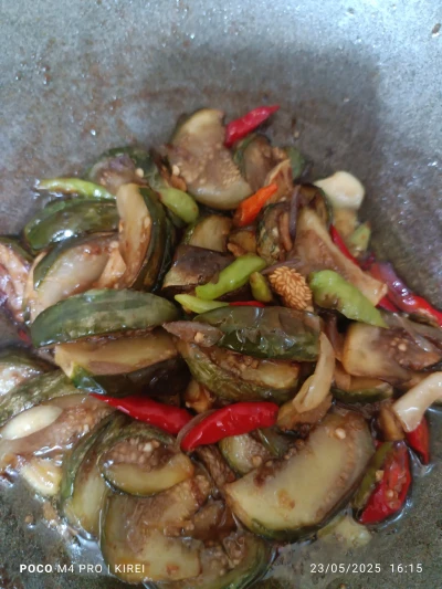 Tumis terong ijo ebi apa saori saus tiram