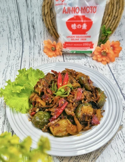 Tumis Terong Teri Pedas Manis